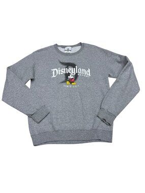 Disneyland Resort Mickey Mouse Women's Gray Crew Neck Pullover Sweatshirt Sz S